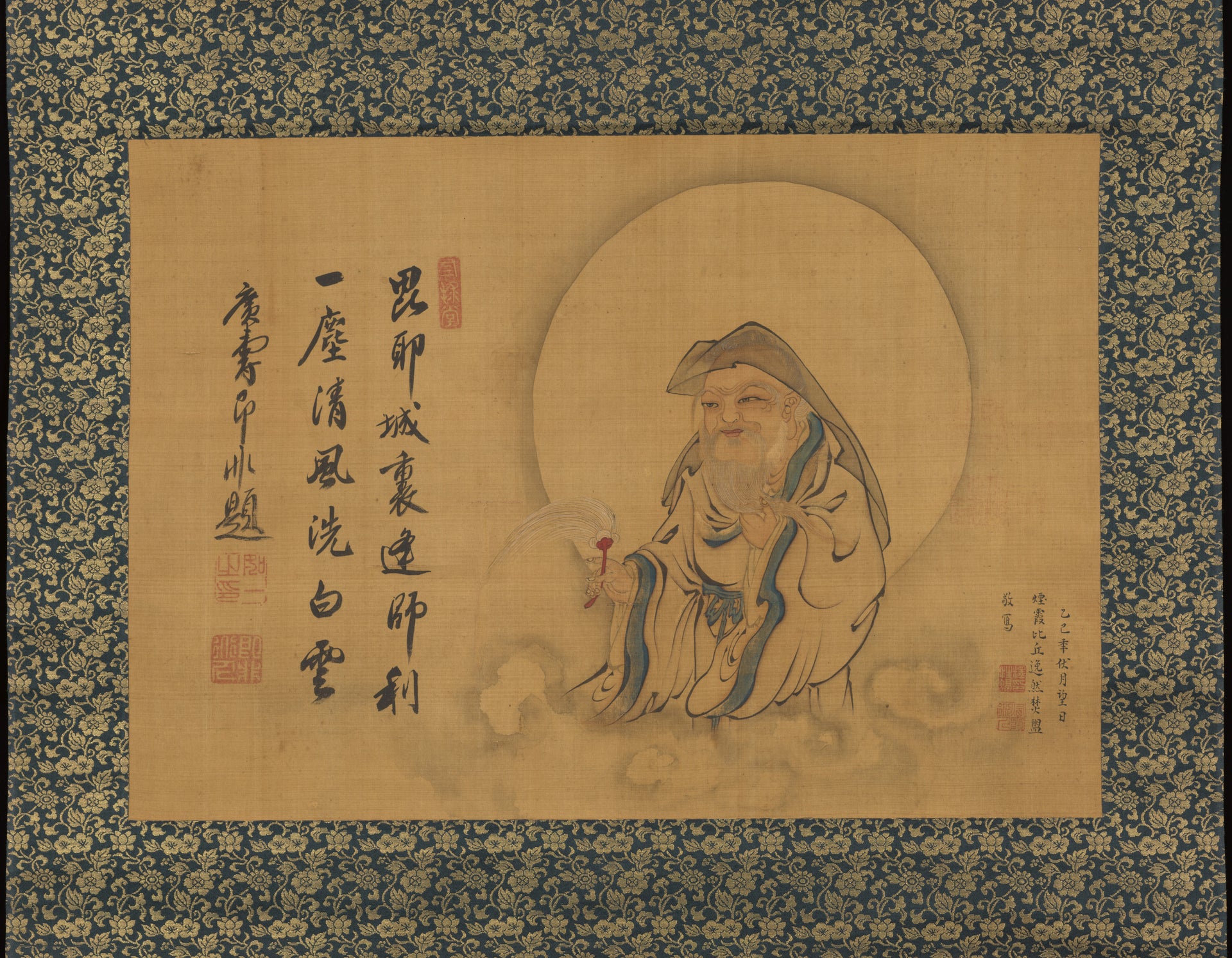 The Lay Buddhist Vimalakirti, Yiran Xingrong (Itsunen Shōyū), 1665 — peinture chinoise