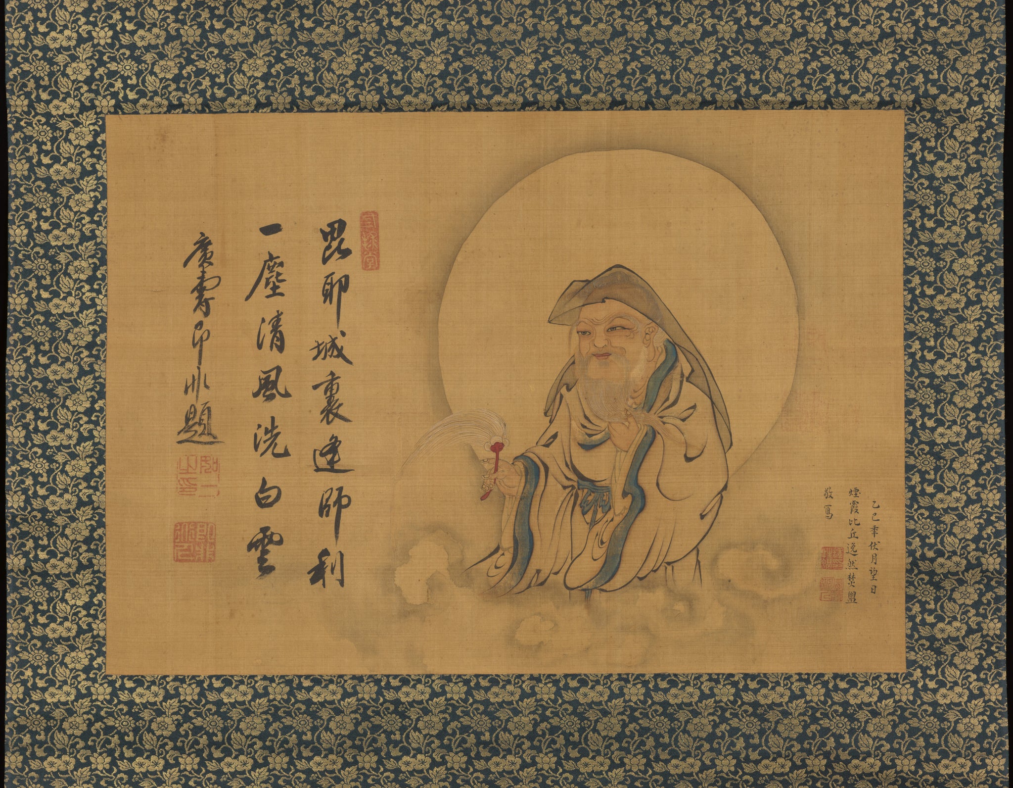 The Lay Buddhist Vimalakirti, Yiran Xingrong (Itsunen Shōyū), 1665 — peinture chinoise