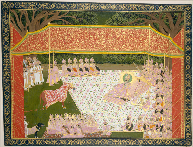 Maharana Sarup Singh Inspects a Prize Stallion - Tara