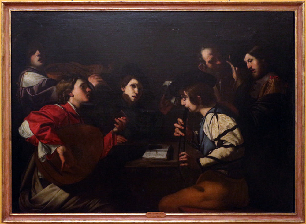 concert - Bartolomeo Manfredi image 1 copie de tableau peinte à la main