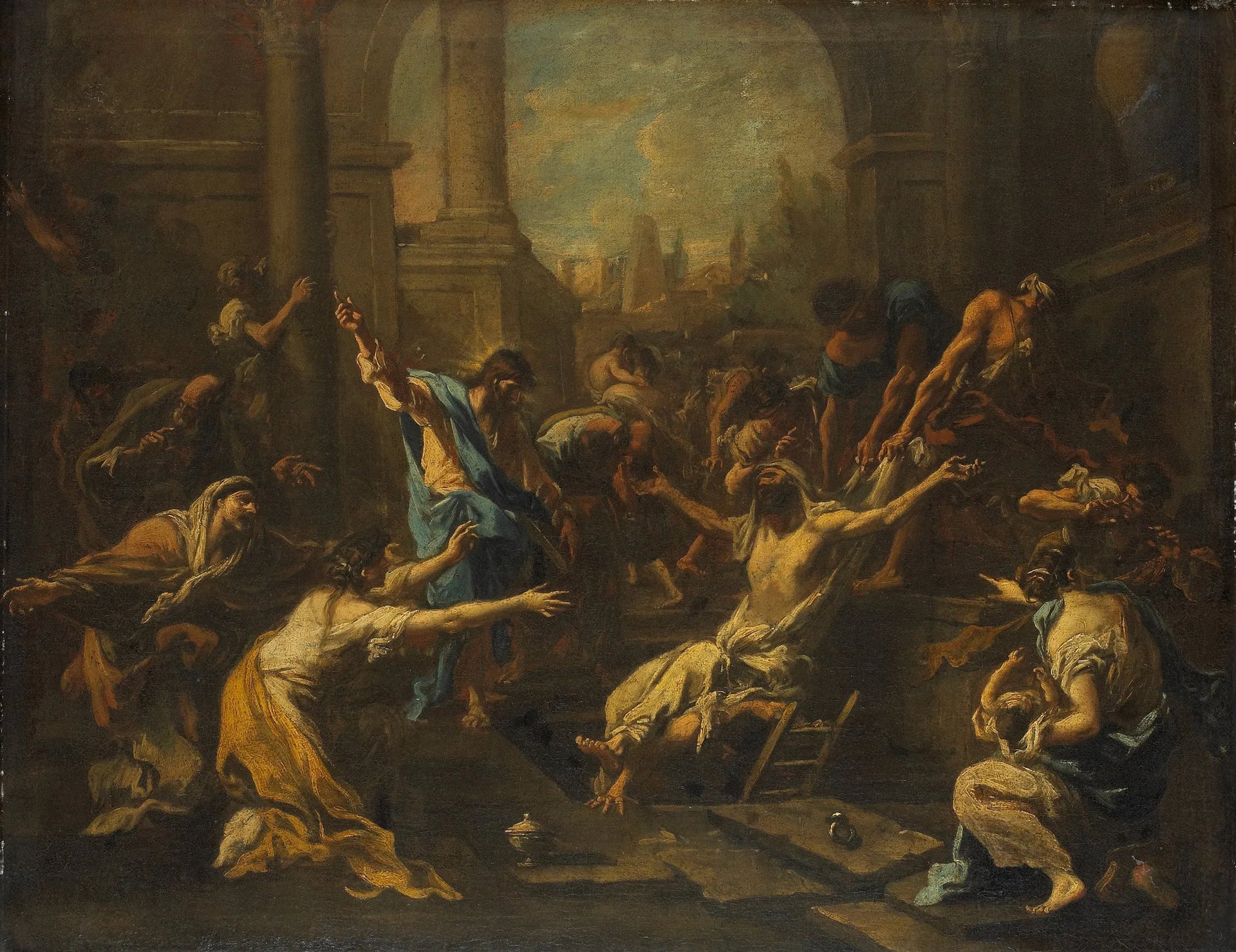 Résurrection de Lazare - Alessandro Magnasco image 1 reproduction artisanale de tableau
