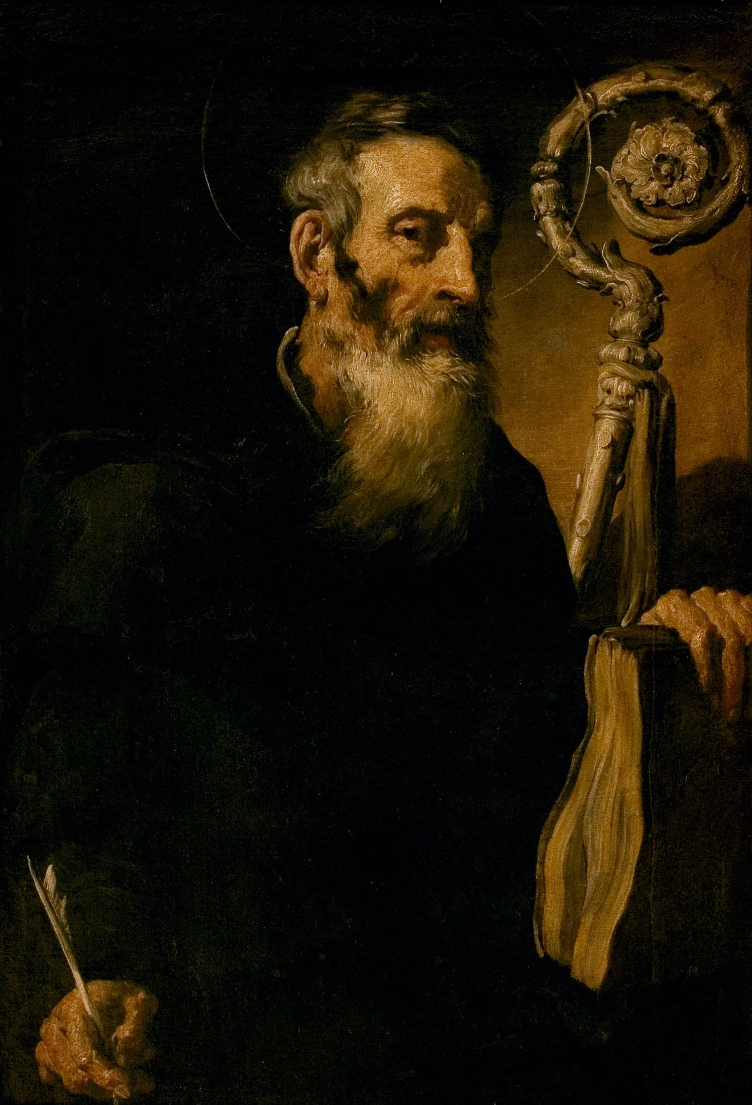 Saint Abbé inconnu (Saint Benoît ?) - Domenico Fetti image 1 reproduction artisanale de tableau
