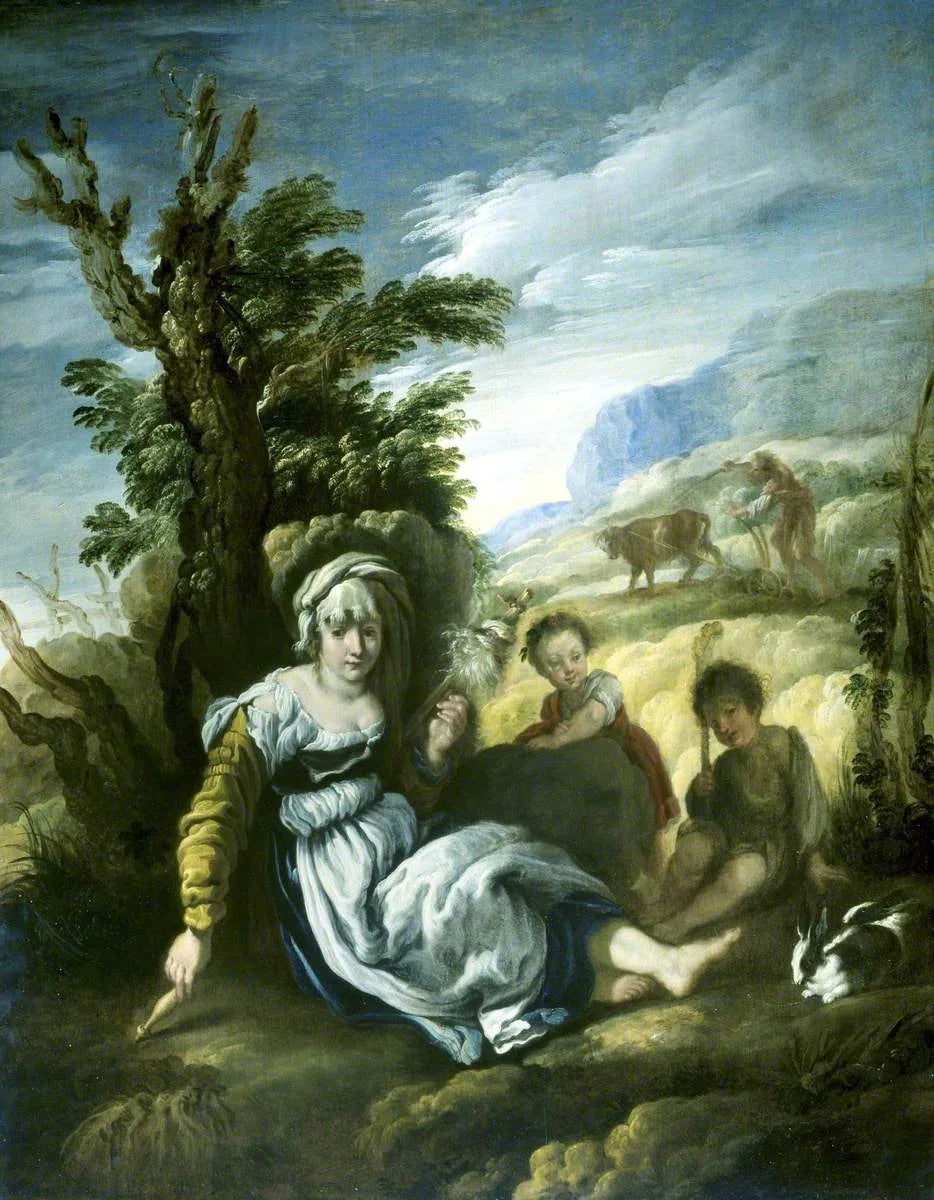 Adam et Ève au travail - Domenico Fetti image 1 reproduction d’œuvre d’art à l’huile