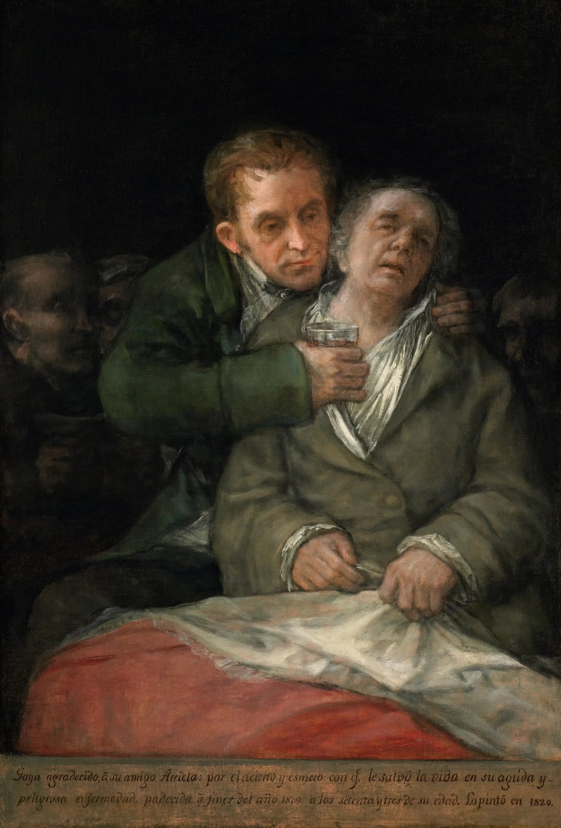 Goya et son médecin - Francisco de Goya image 1 reproduction artisanale de tableau