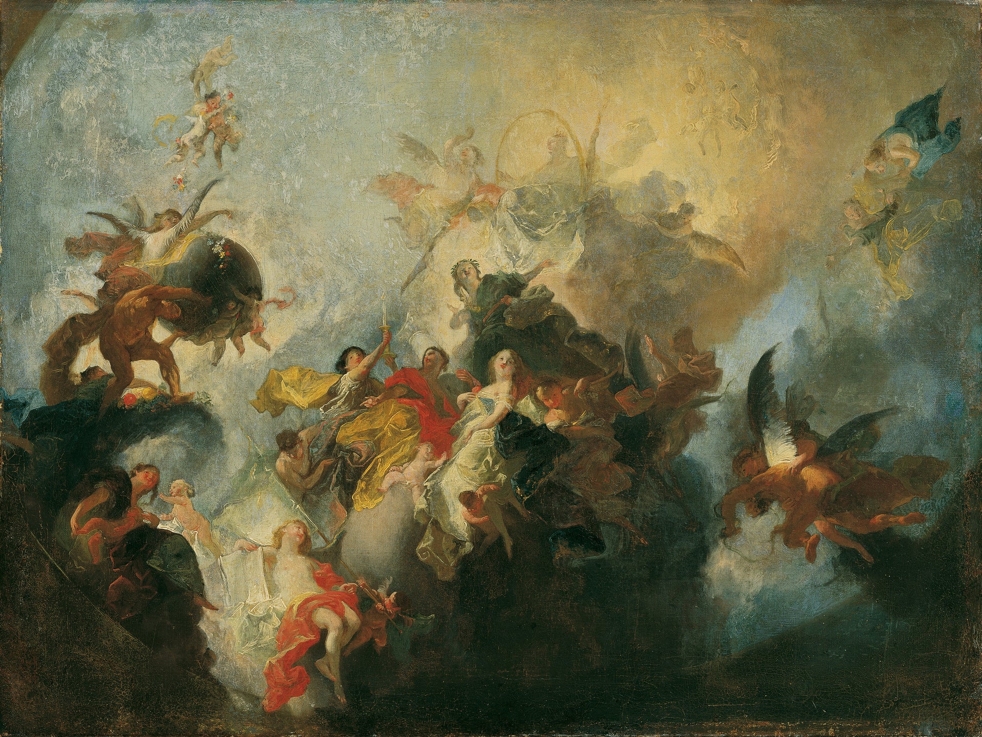 La divine Providence et les vertus - Franz Anton Maulbertsch image 1 copie de tableau peinte à la main