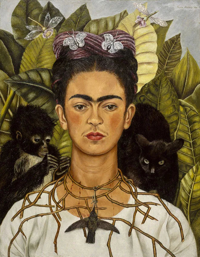 Autoportrait au collier d'épines et colibri - Frida Kahlo image 1 reproduction réalisée par Alpha Reproduction