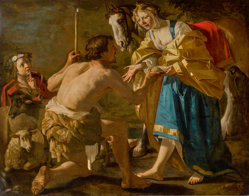 Granida et Daifilo - Dirck van Baburen image 1 copie de tableau peinte à la main