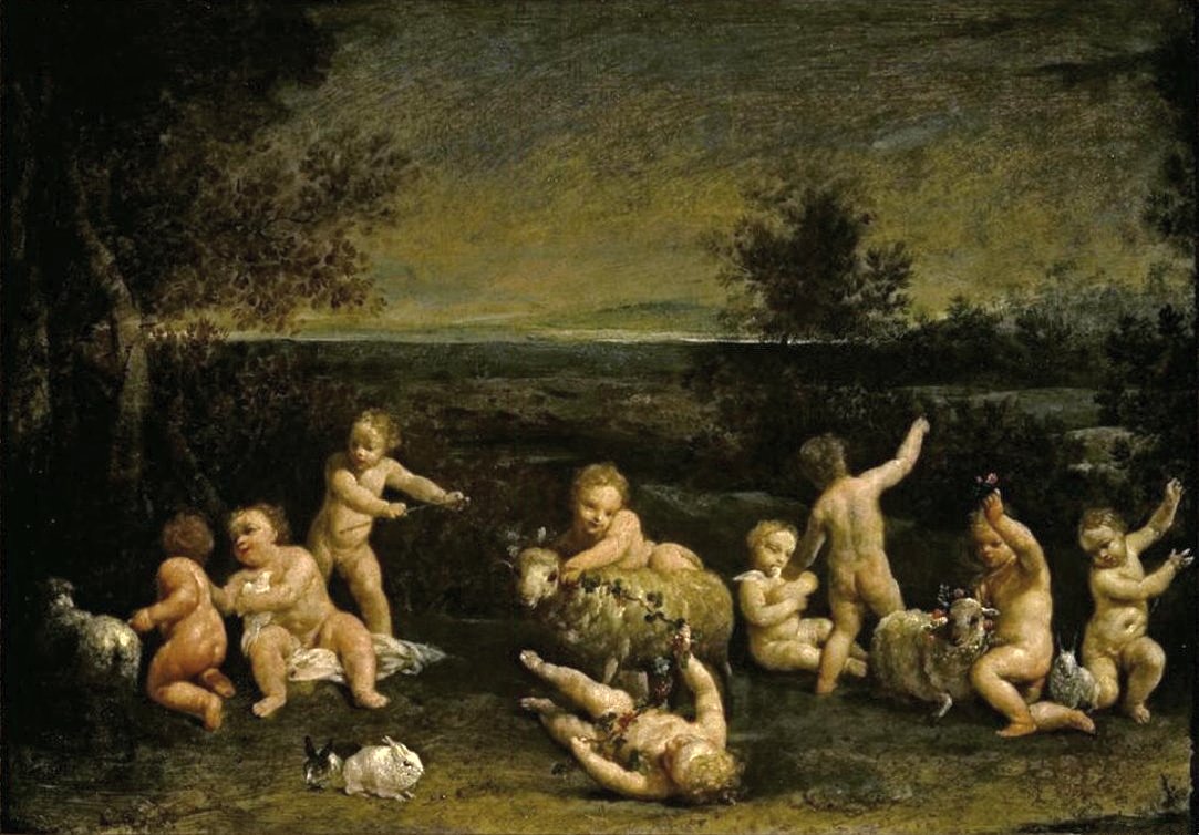 Cupidon gambadant - Giuseppe Maria Crespi image 1 reproduction artisanale de tableau