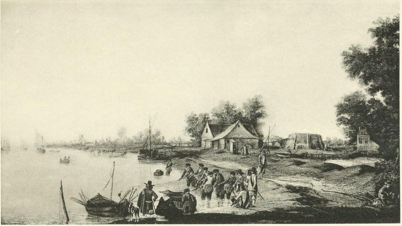 Pécheurs sur le bord dune rivière - Hendrick Avercamp