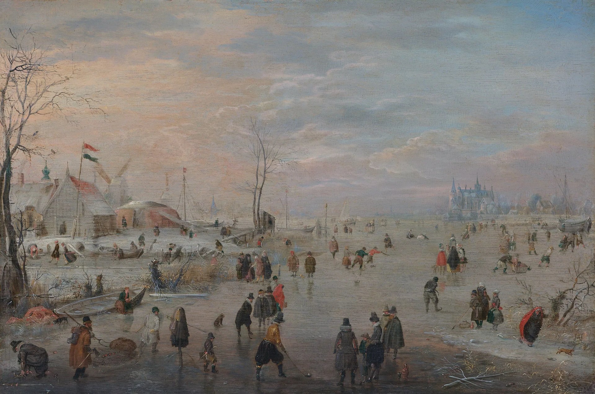 J'apprécie la glace - Hendrick Avercamp image 1 reproduction artisanale de tableau