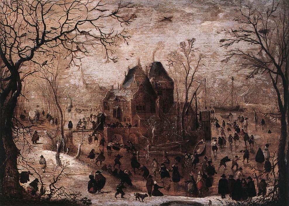 Paysage d'hiver - Hendrick Avercamp image 1 reproduction artisanale de tableau