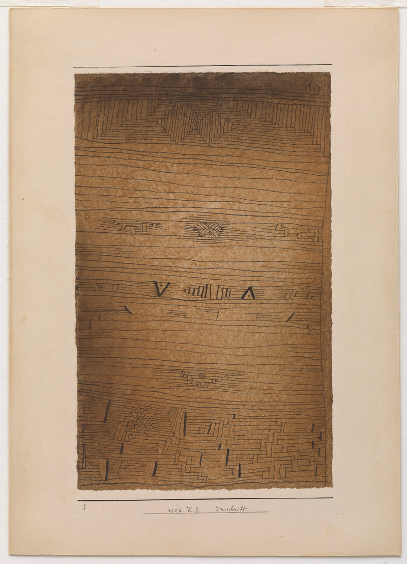 Inscription - Paul Klee