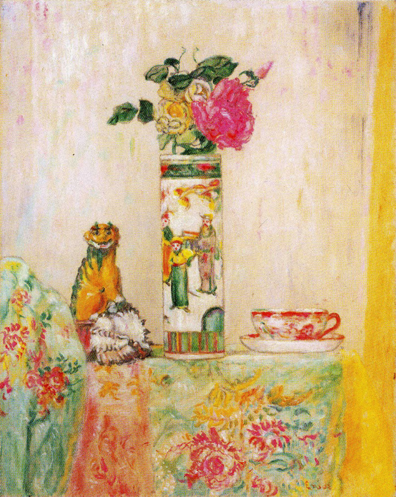 Still Life with Chinese Vase and Teacup - James Ensor