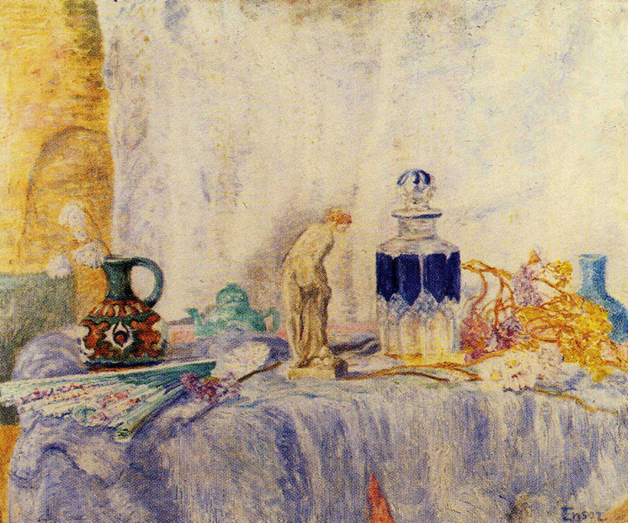 Still Life with Tanagra Figure and Mask - James Ensor