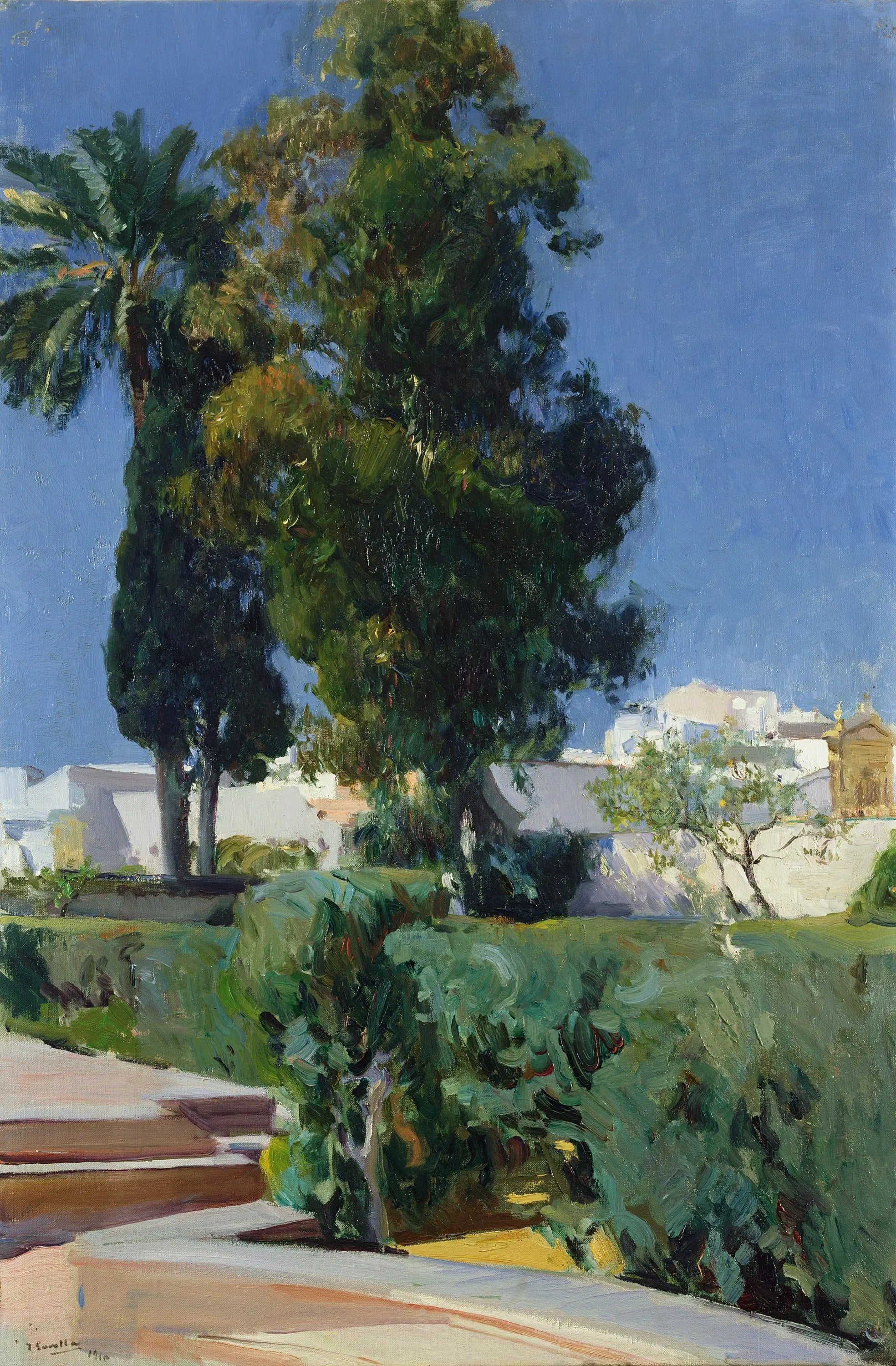 Coin du Jardin, Alcazar, Séville - Joaquín Sorolla image 1 reproduction artisanale de tableau