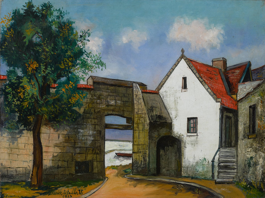 L'Entrée à mer haute, Mont Saint-Michel (1922) - Maurice Utrillo