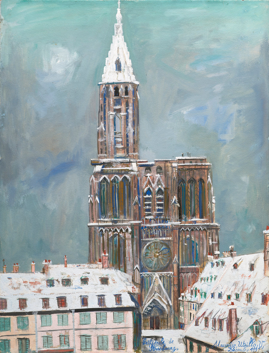 La Cathédrale de Strasbourg sous la neige (1937) - Maurice Utrillo