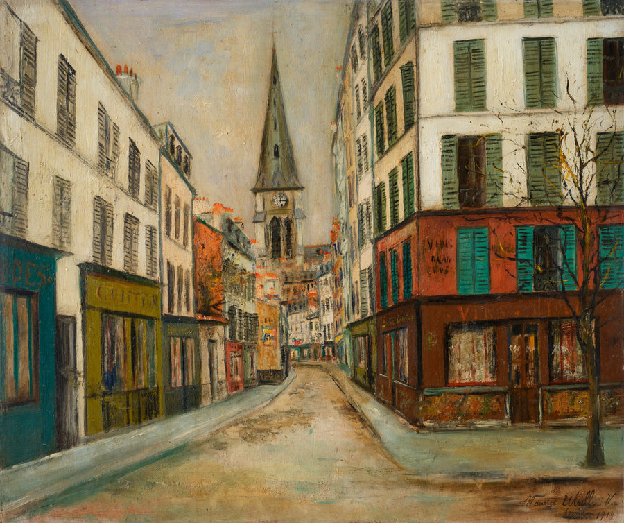 La Rue et l'église (1914) - Maurice Utrillo