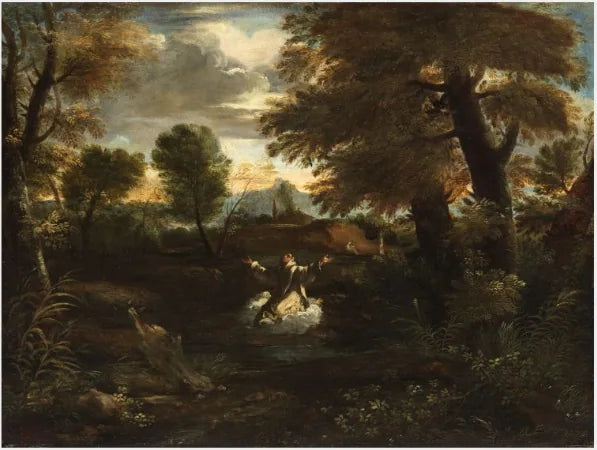Paysage avec saint Bruno en extase - Pier Francesco Mola
