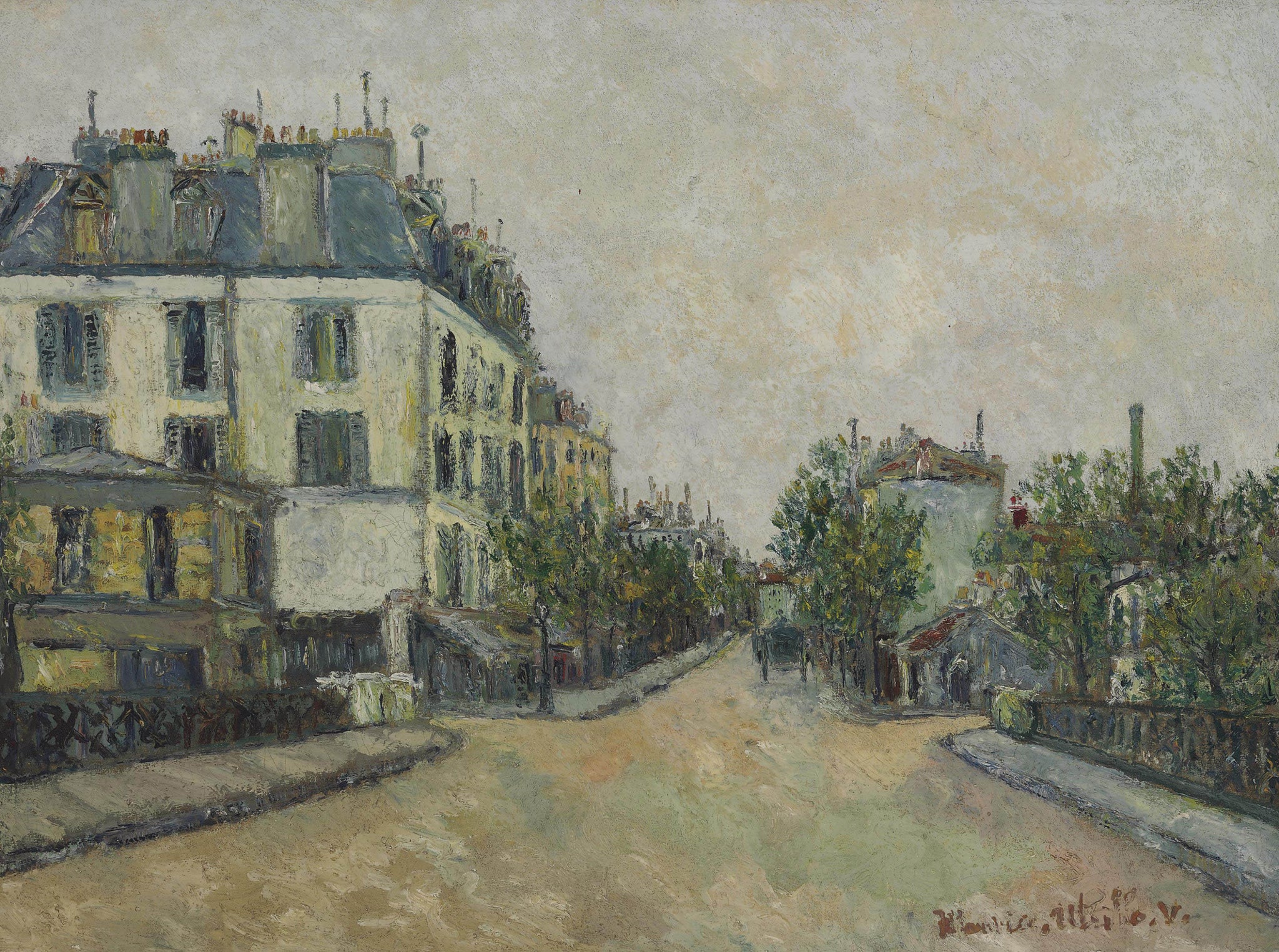 Les Trois Rues à Montmagny - Maurice Utrillo