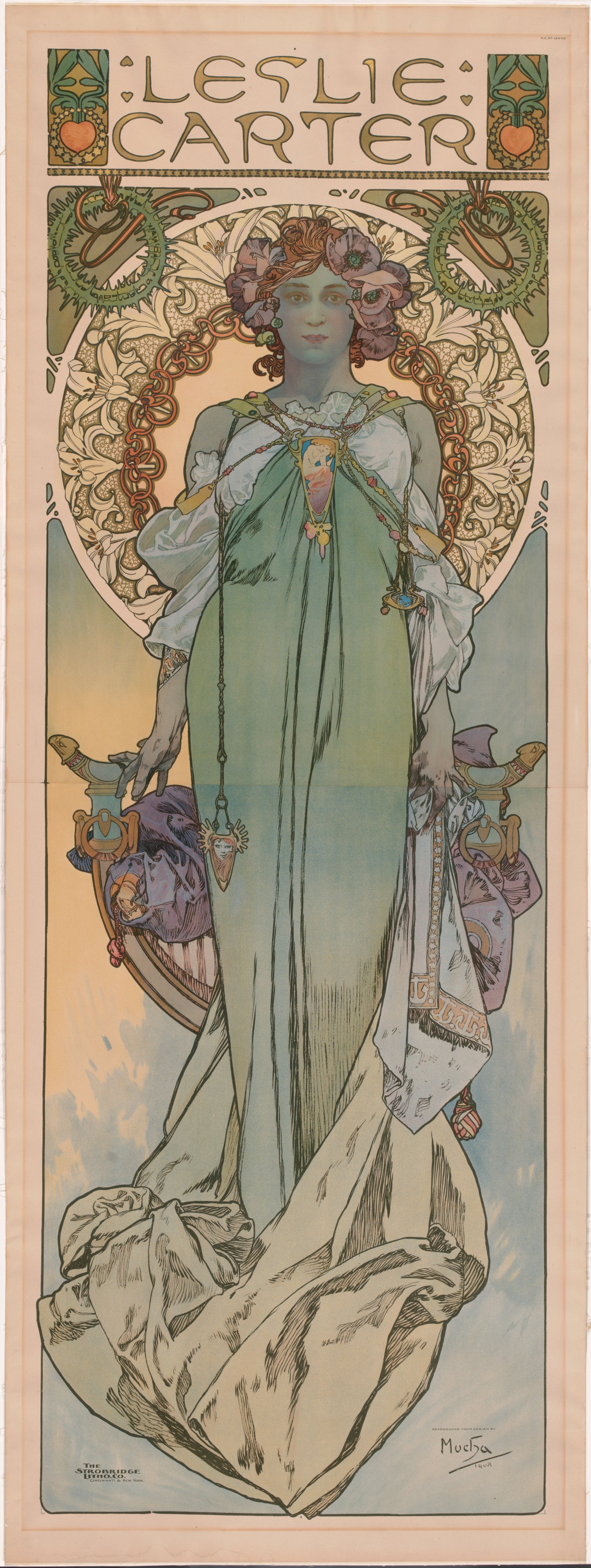 Mrs Leslie Carter — Alphonse Mucha