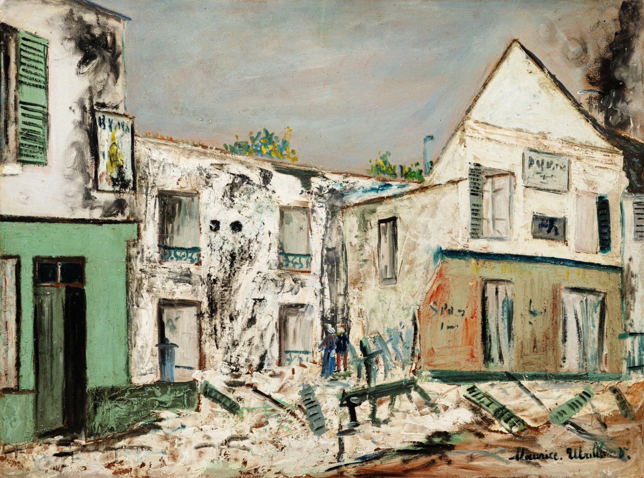 Maison bombardée - Maurice Utrillo