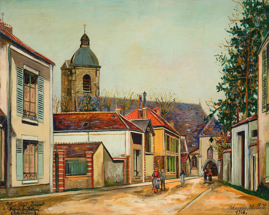 Église Saint-Laurent à Nogent-le-Rotrou 1928 - Maurice Utrillo