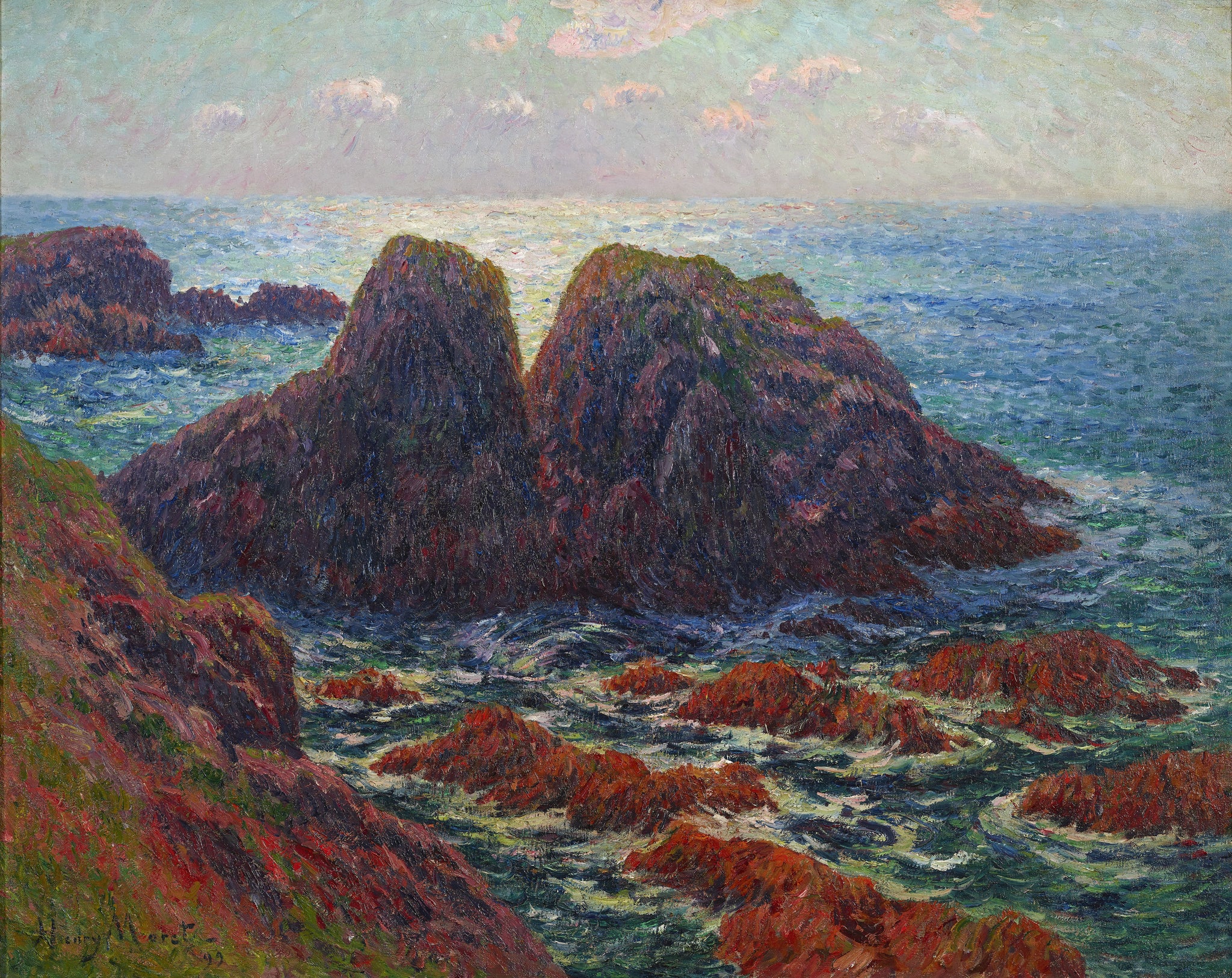 Hommes du Finistère - Henry Moret image 1 copie peinte à la main à l’huile