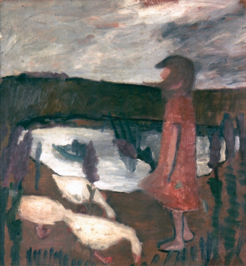 Modersohn-Becker - Ragazza con oche presso uno stagno, 1901, FKBA 09 - Paula Modersohn-Becker