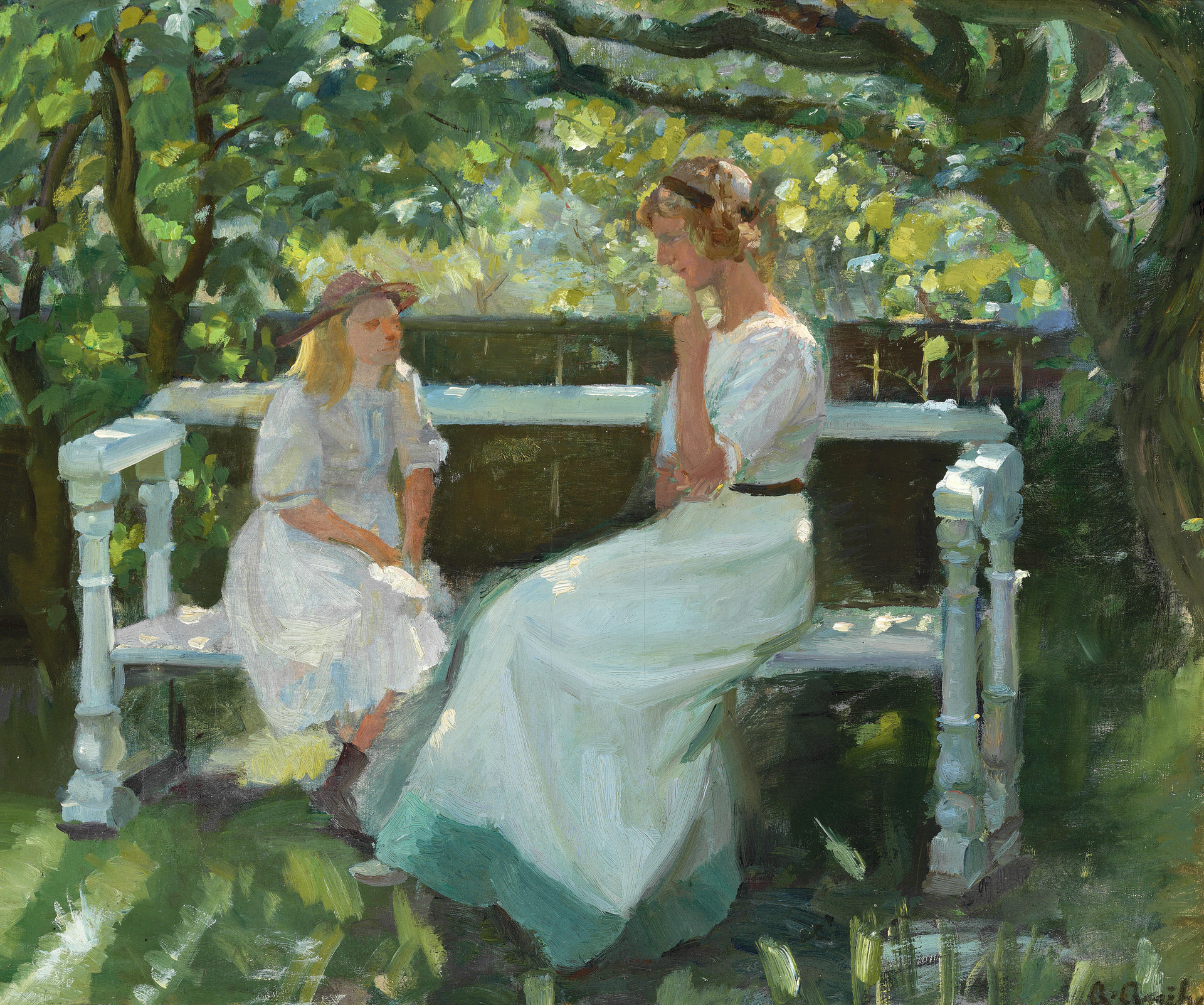 Dans le jardin. - Anna Ancher image 1 reproduction réalisée par Alpha Reproduction