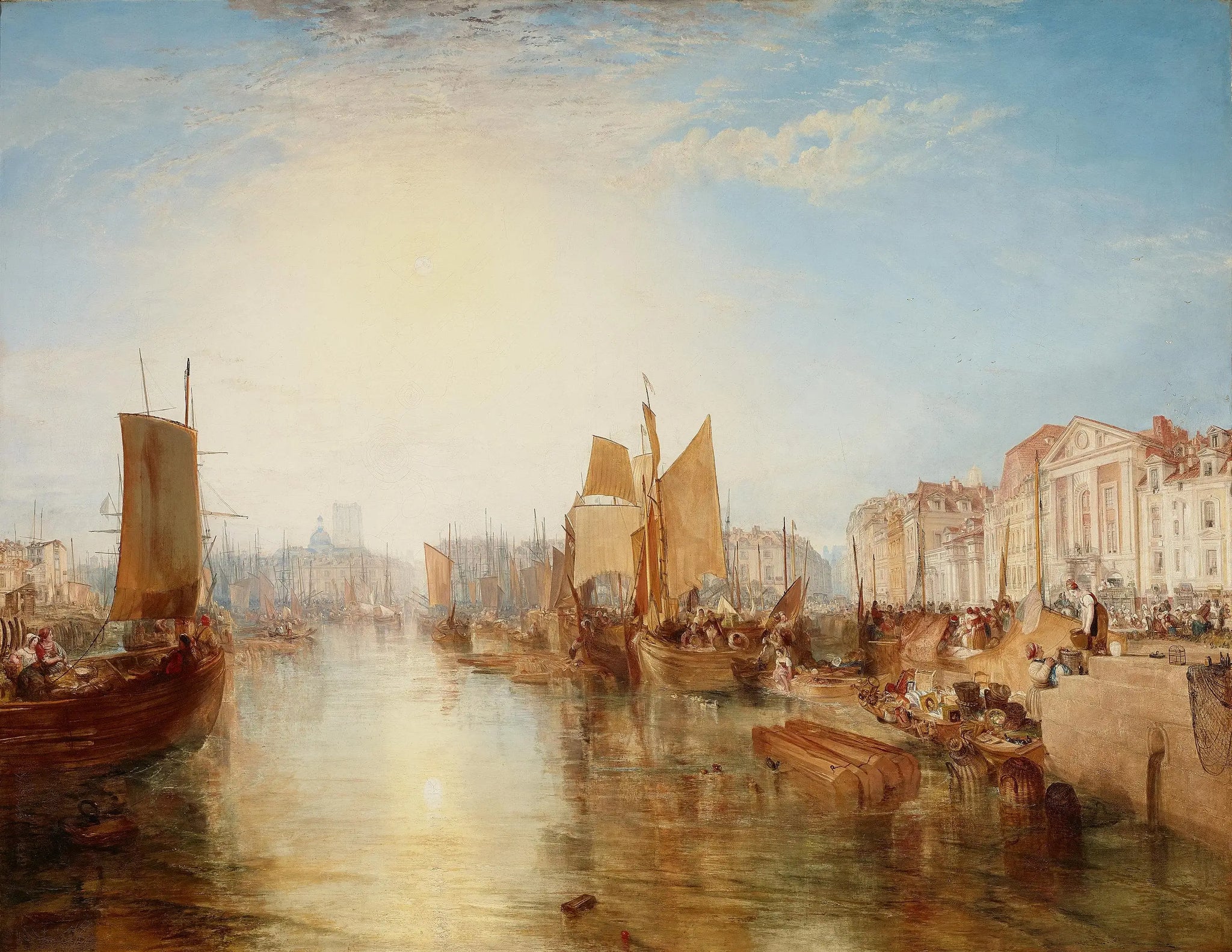 Le Port de Dieppe - J. M. W. Turner image 1 reproduction d’œuvre d’art à l’huile