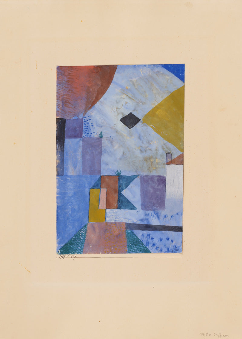 Severe landscape in blue - Paul Klee