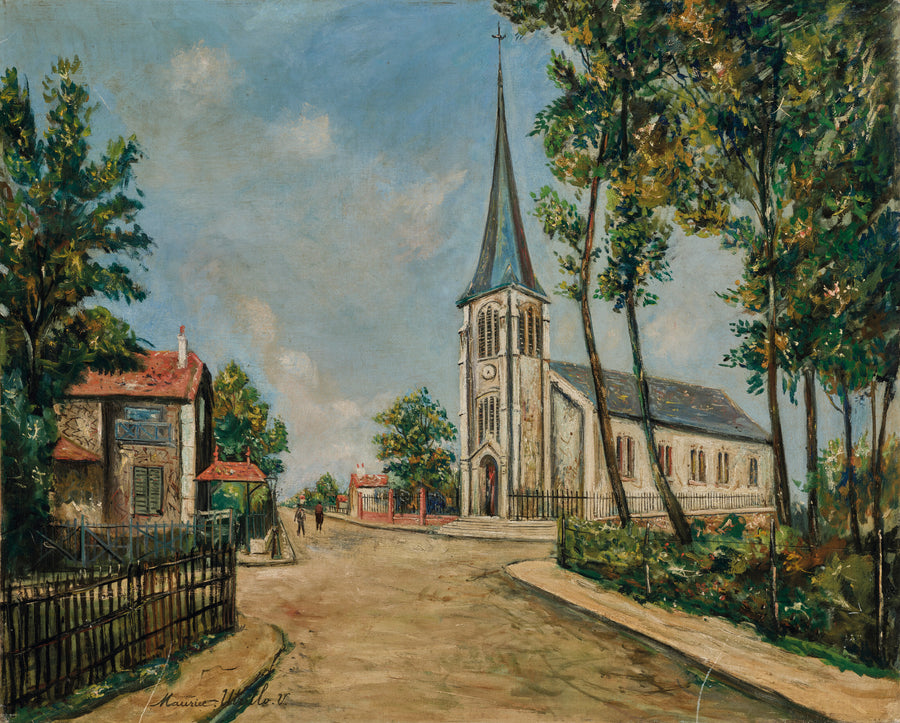 Paysage de Compiègne, Église Saint-Joseph-aux-Bois (1933) - Maurice Utrillo