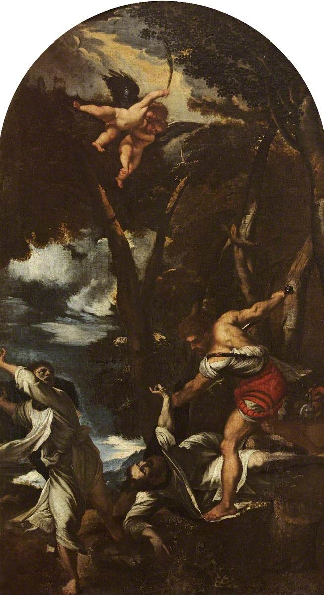 L'assassinat de saint Pierre le martyr (d'après Titien) - Pier Francesco Mola image 1 tableau peint à l’huile sur toile