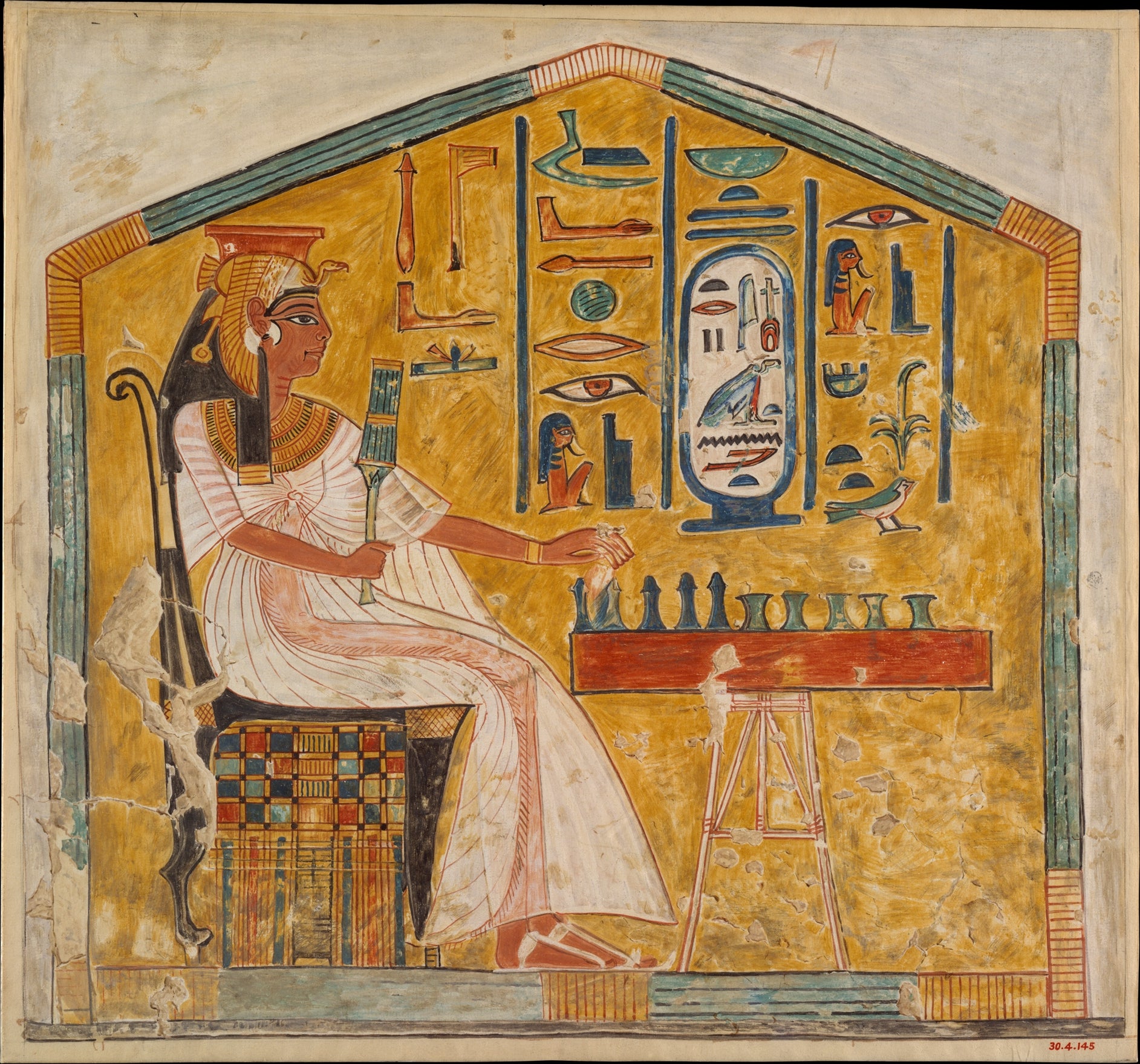 Nefertari jouant au senet — Artiste égyptien anonyme, peinture murale