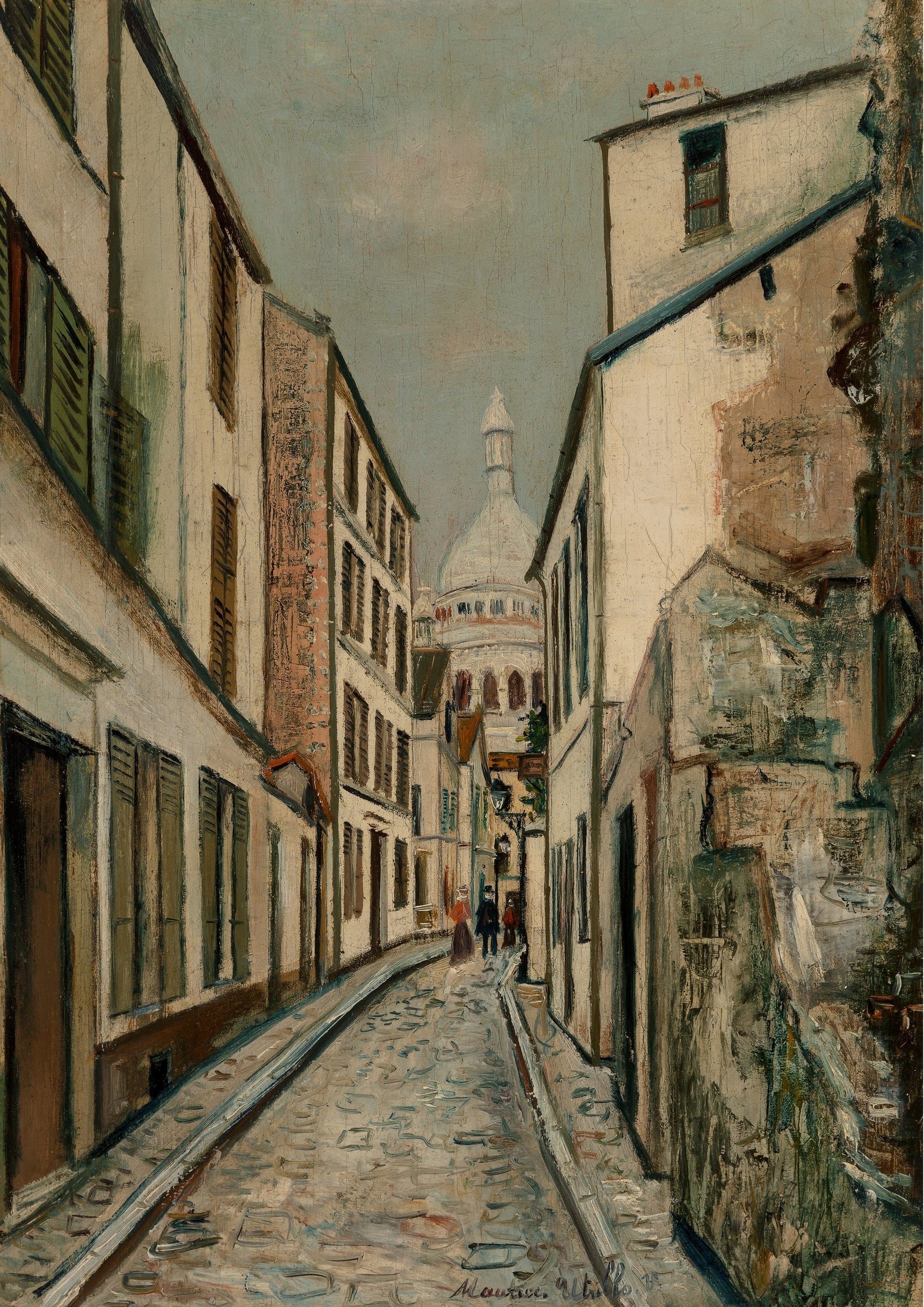 Rue Saint-Rustique, Montmartre - Maurice Utrillo