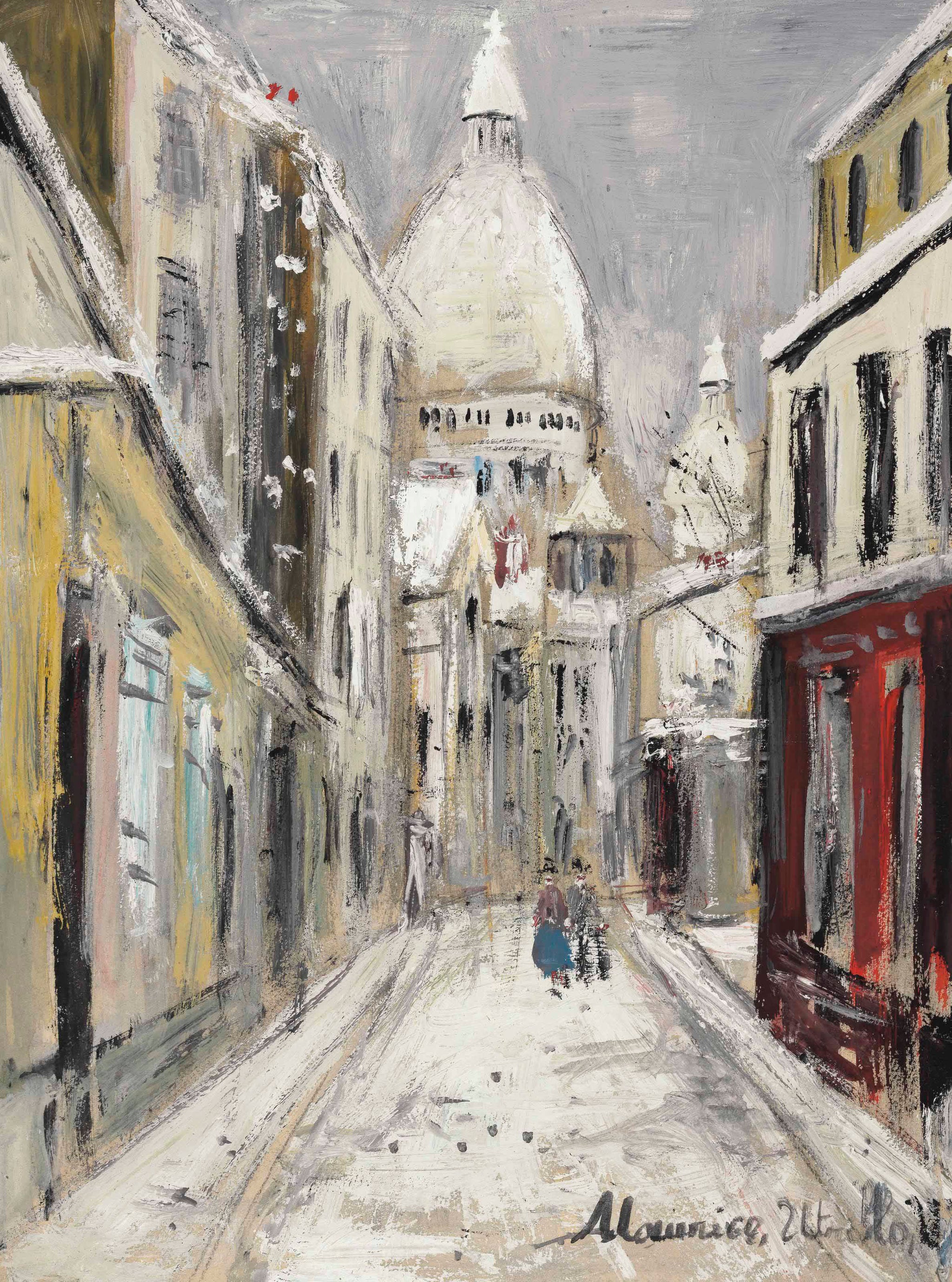 Sacré-Coeur en hiver - Maurice Utrillo