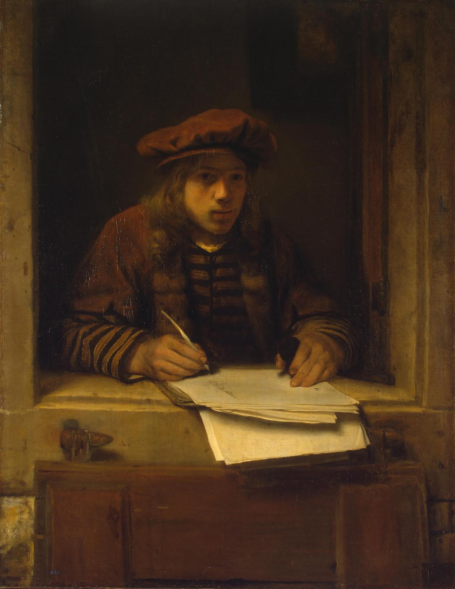 Autoportrait - Samuel van Hoogstraten image 1 tableau peint à l’huile sur toile