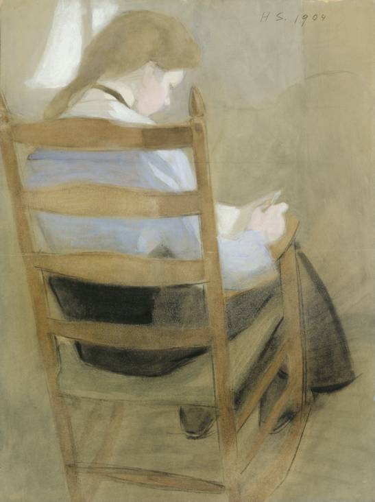 c"Girl Reading" (Seated Girl) (1904) - Helene Schjerfbeck