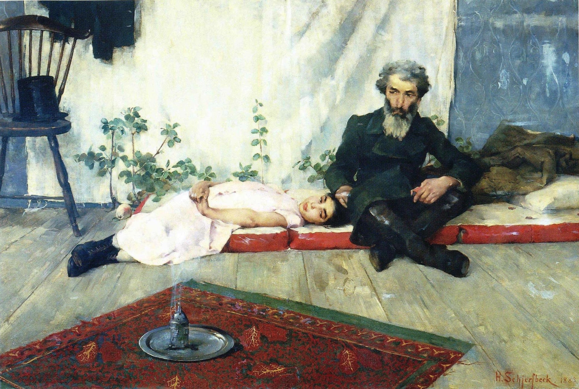 Lehtimajajuhla - Helene Schjerfbeck