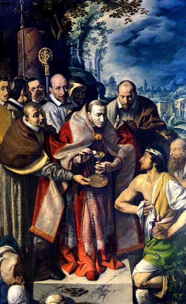 Charles Borromée donnant la communion aux victimes de la peste - Tanzio da Varallo image 1 tableau peint à l’huile sur toile