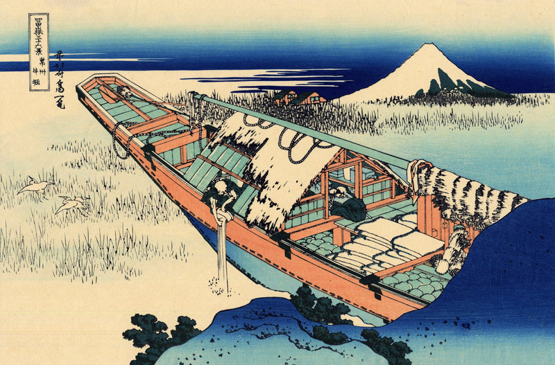 Ushibori dans la province de Hitachi - Katsushika Hokusai