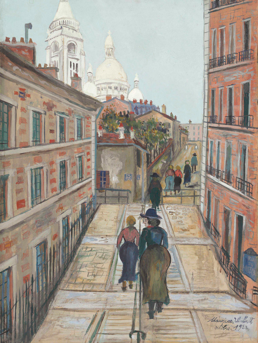 Vue du Sacré-Cœur, rue du Mont-Cenis, Montmartre (1922) - Maurice Utrillo