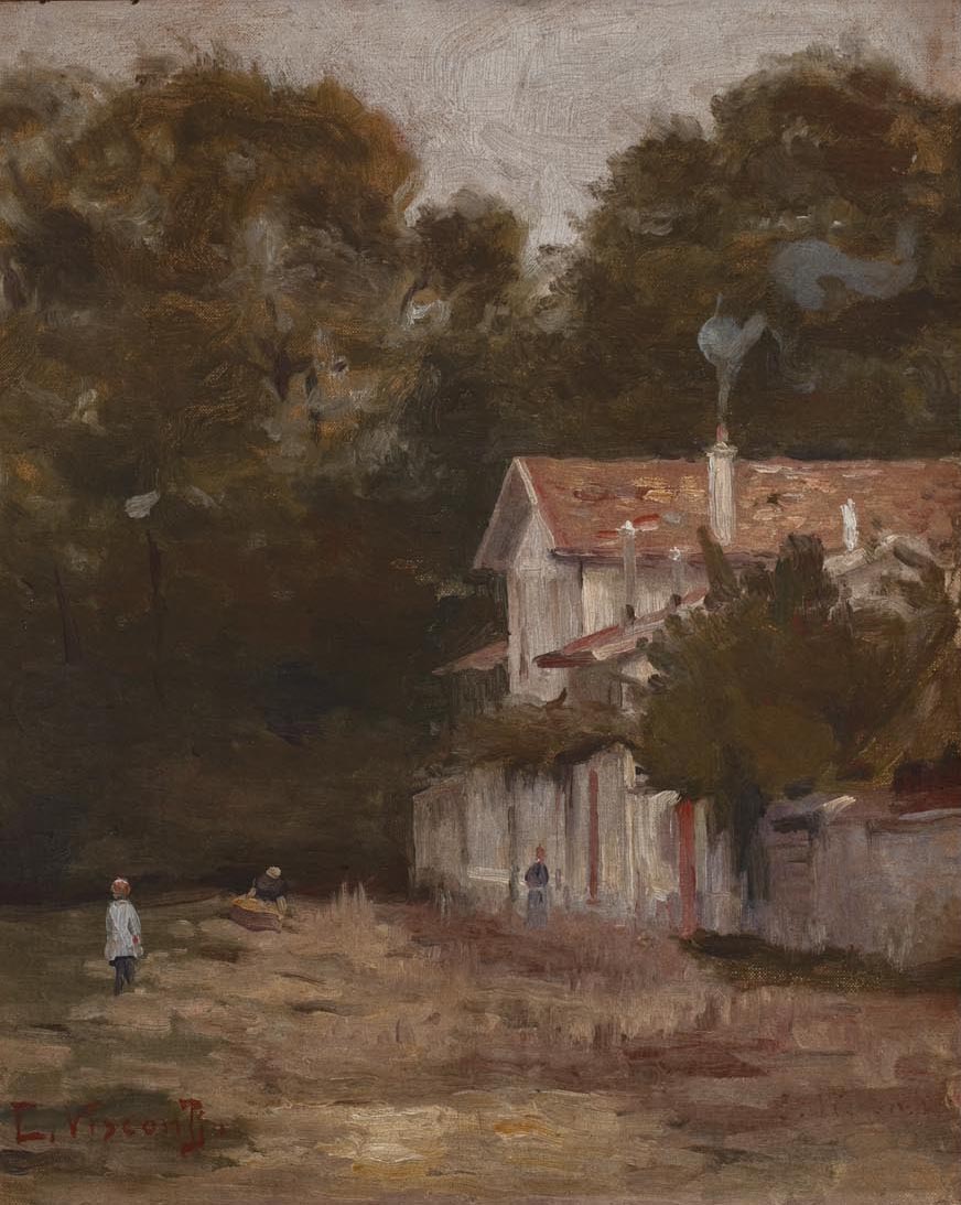 A casa dos Palombe - Eliseu Visconti image 1 copie de tableau peinte à la main