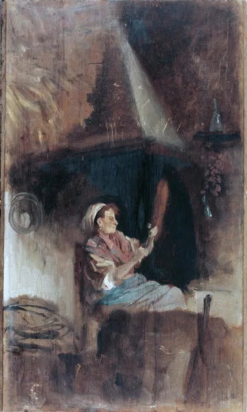 À côté de l'âtre - Giuseppe De Nittis