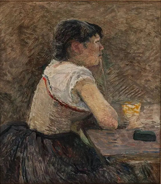 À Grenelle, buveuse d'absinthe - Henri de Toulouse-Lautrec image 1 reproduction de peinture à l’huile