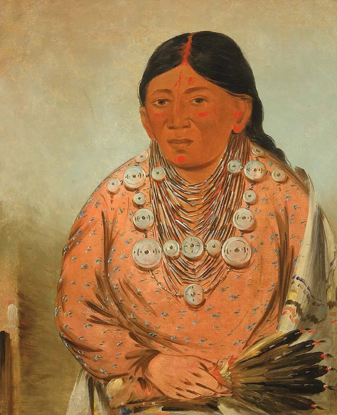 A'h-tee-wát-o-mee, une femme - George Catlin image 1 reproduction réalisée par Alpha Reproduction