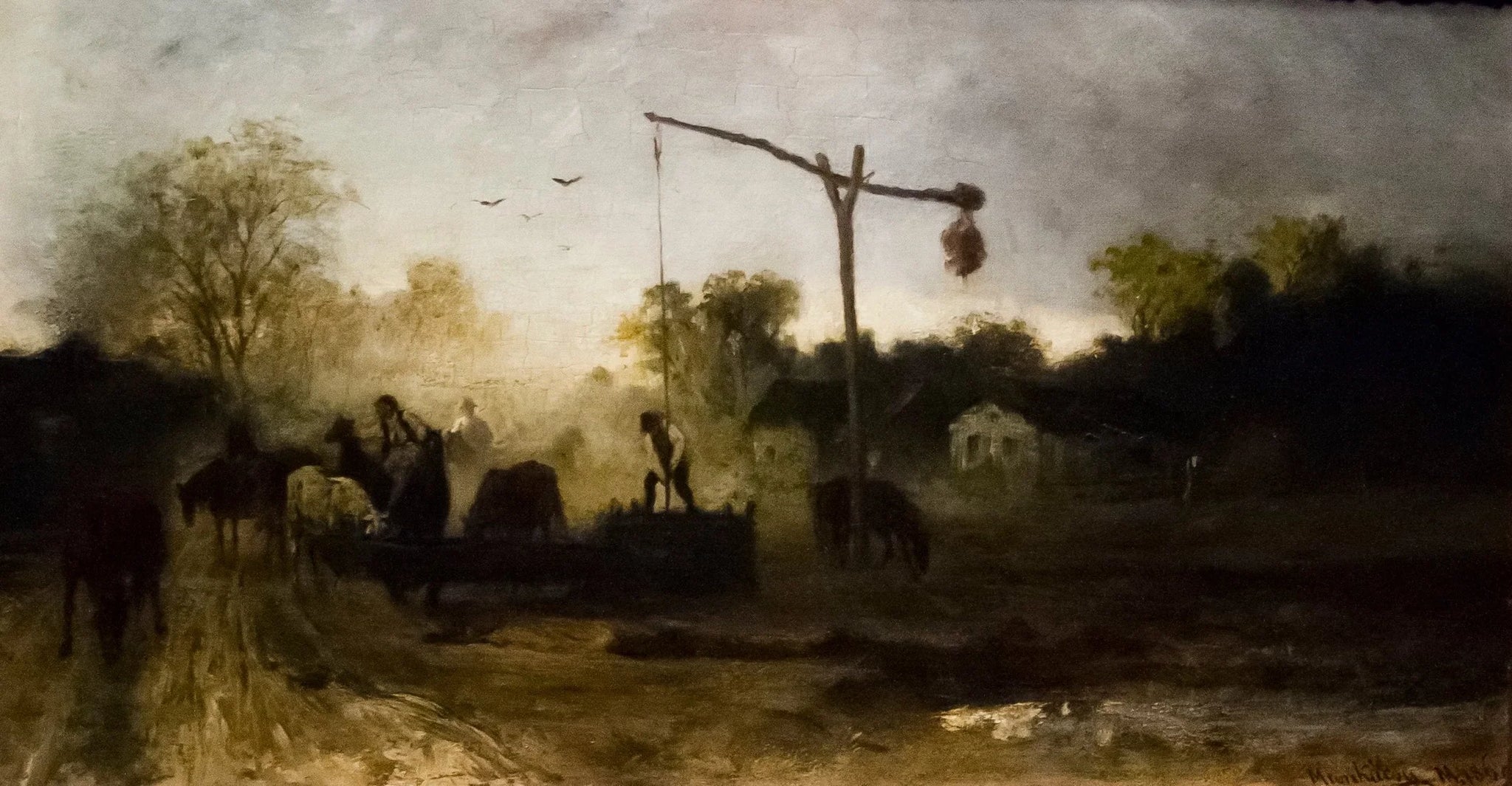 À l'abreuvoir - Mihály Munkácsy image 1 tableau peint à l’huile sur toile