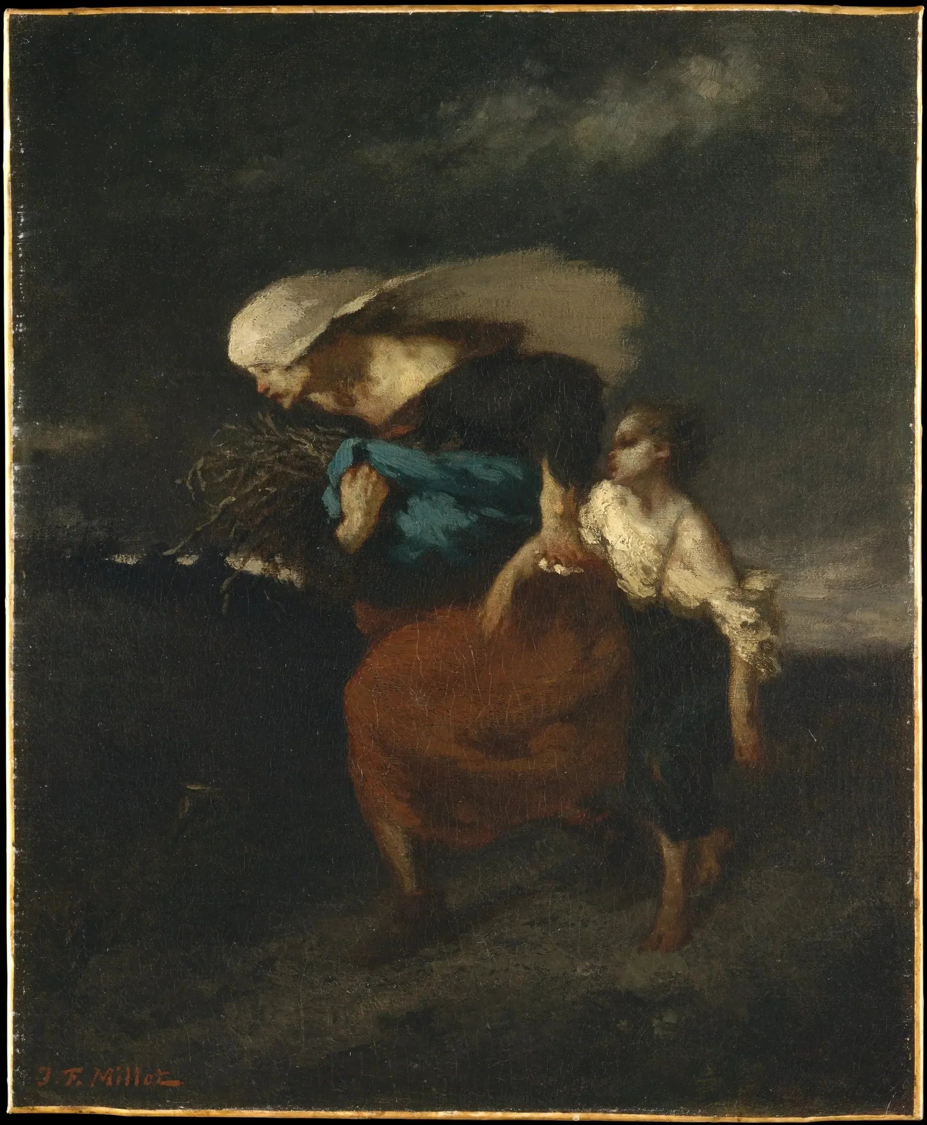 À l'abri de l'orage - Jean-François Millet image 1 tableau peint à l’huile sur toile
