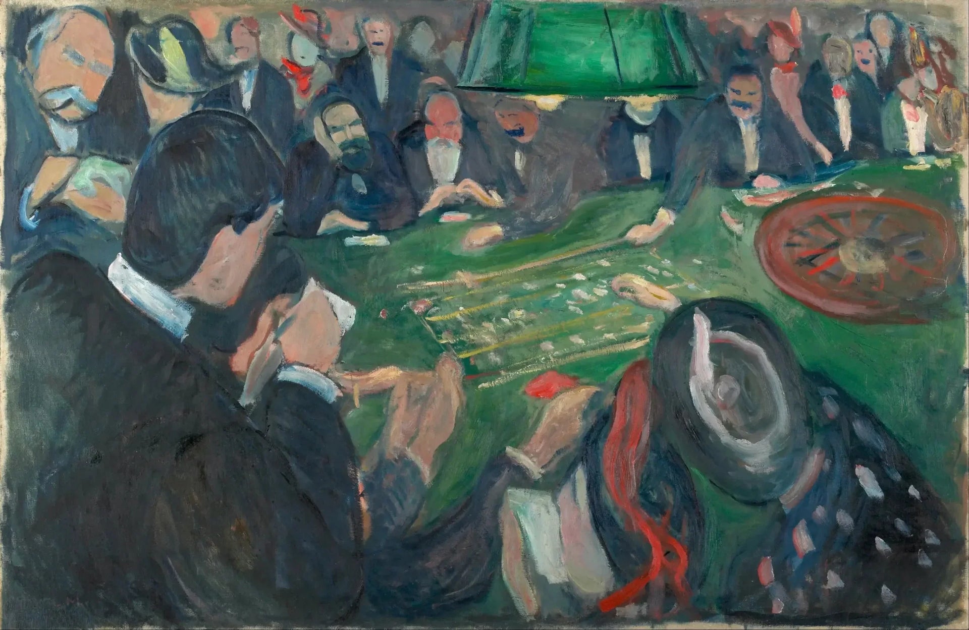 À la table de roulette à Monte Carlo - Edvard Munch image 1 tableau peint à l’huile sur toile